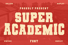 Super Academic College Display Font
