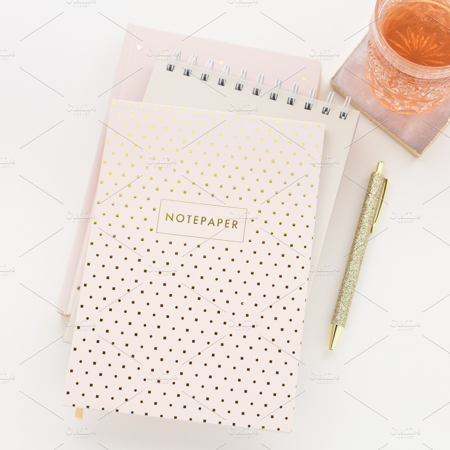 Stock Photo Pink & White Desktop 11, a Business Photo by Savvy Stock Shop