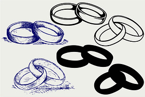 Wedding rings SVG