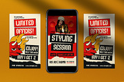 Red Grunge Fashion Instagram Pack, a Social Media Template by graphicook (Thumbnail 5 of 5)