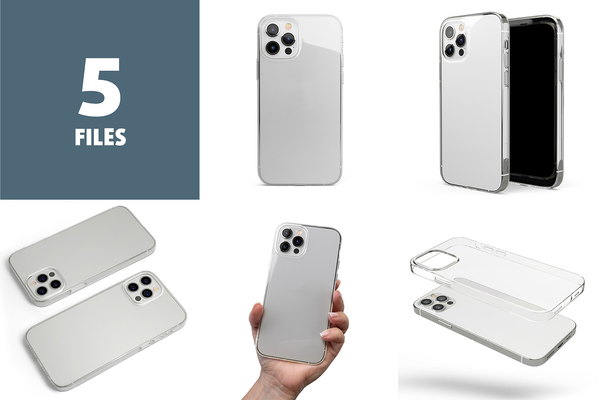 iPhone 12 pro Clear & Frosted case, an iPhone Mockup by Colatudo Store (Photo 2 of 9)
