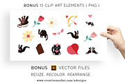 Skunk Valentines Tileable Pattern, a Pattern Graphic by NDesigns (Thumbnail 4 of 4)