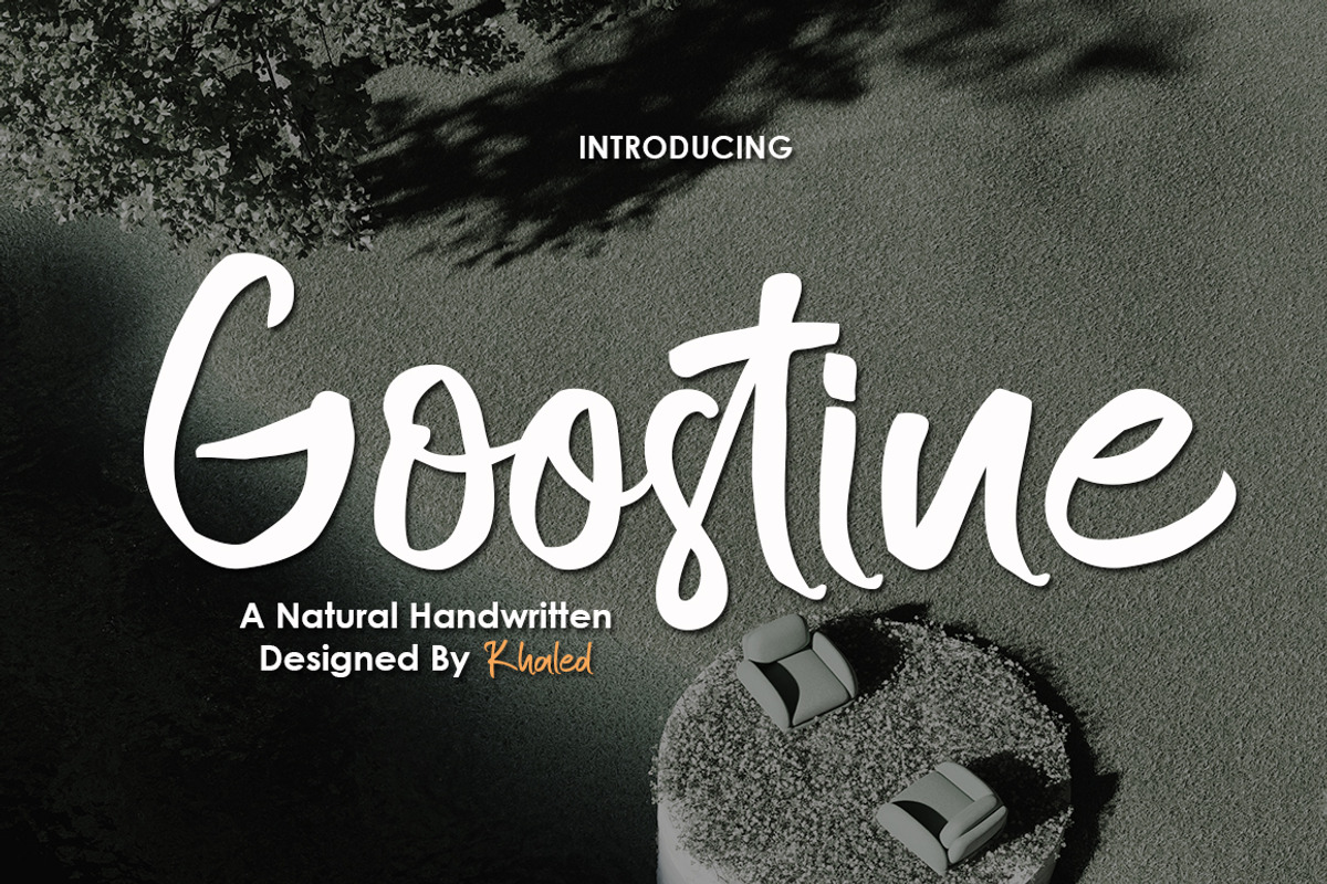 Goostine, a Handwritten Font by Akifatype. (Photo 1 of 5)
