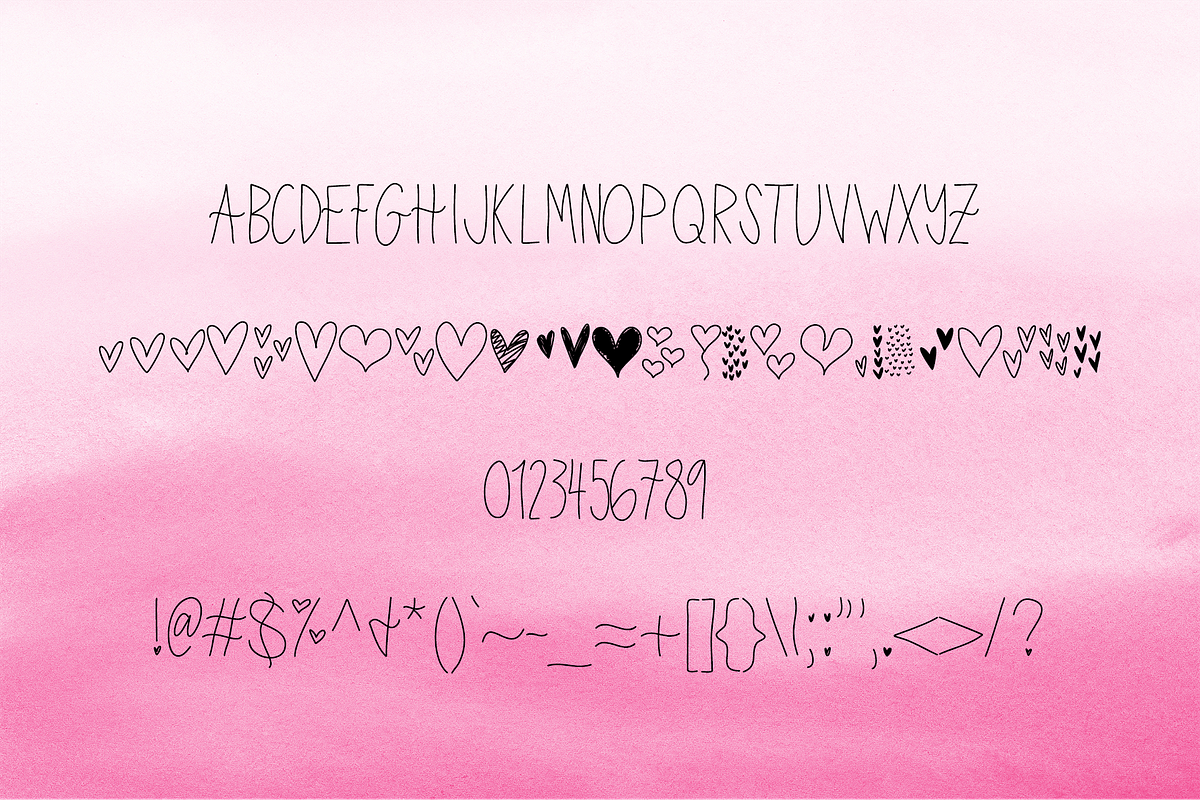 Sailor's Heart Font - Made with Love, a Sans Serif Font by Nap Time Design Co. (Photo 2 of 2)