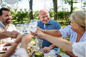 Multigenerational family toasting, a Person Photo by HalfPoint
