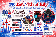 28 USA / 4th of July PNG Bundle, an Object Graphic by MIRoots Design Studio (Thumbnail 1 of 4)