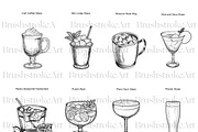 Cocktail Glass Line Art, Wine Glass, a Food Illustration by BrushstrokeArtGB (Thumbnail 4 of 9)