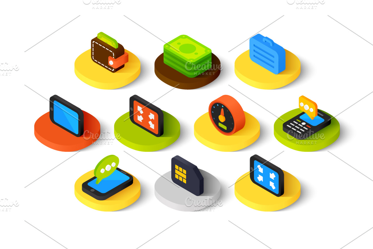 Isometric icons - Shopping, Finance, an Icon by sidmaydesign (Photo 3 of 3)