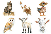 Farm Yard Animals, Clipart, an Illustration by Daily.Designs (Thumbnail 3 of 5)