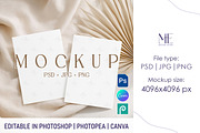 Double Greeting Invite Cards Mock-up, an Advertising Mockup by Mie Mockup Studio (Thumbnail 1 of 7)