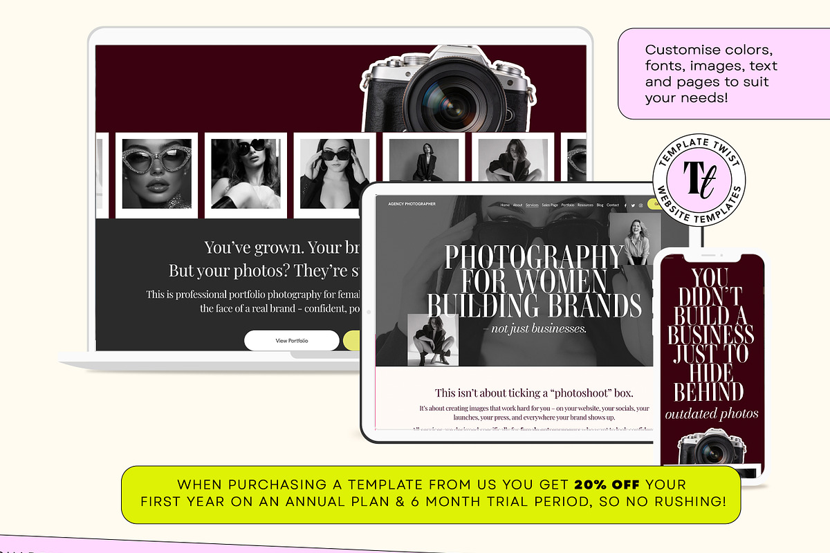 Squarespace Photography Website, a Squarespace Template by Template Twist Shop (Photo 8 of 10)