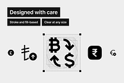 Currencies Solid - 350 icons, a Solid Icon by Pictomate (Thumbnail 3 of 7)