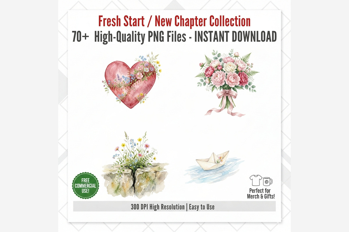 Fresh Start New Chapter Clipart, a Person Illustration by Tanya Kart (Photo 11 of 12)