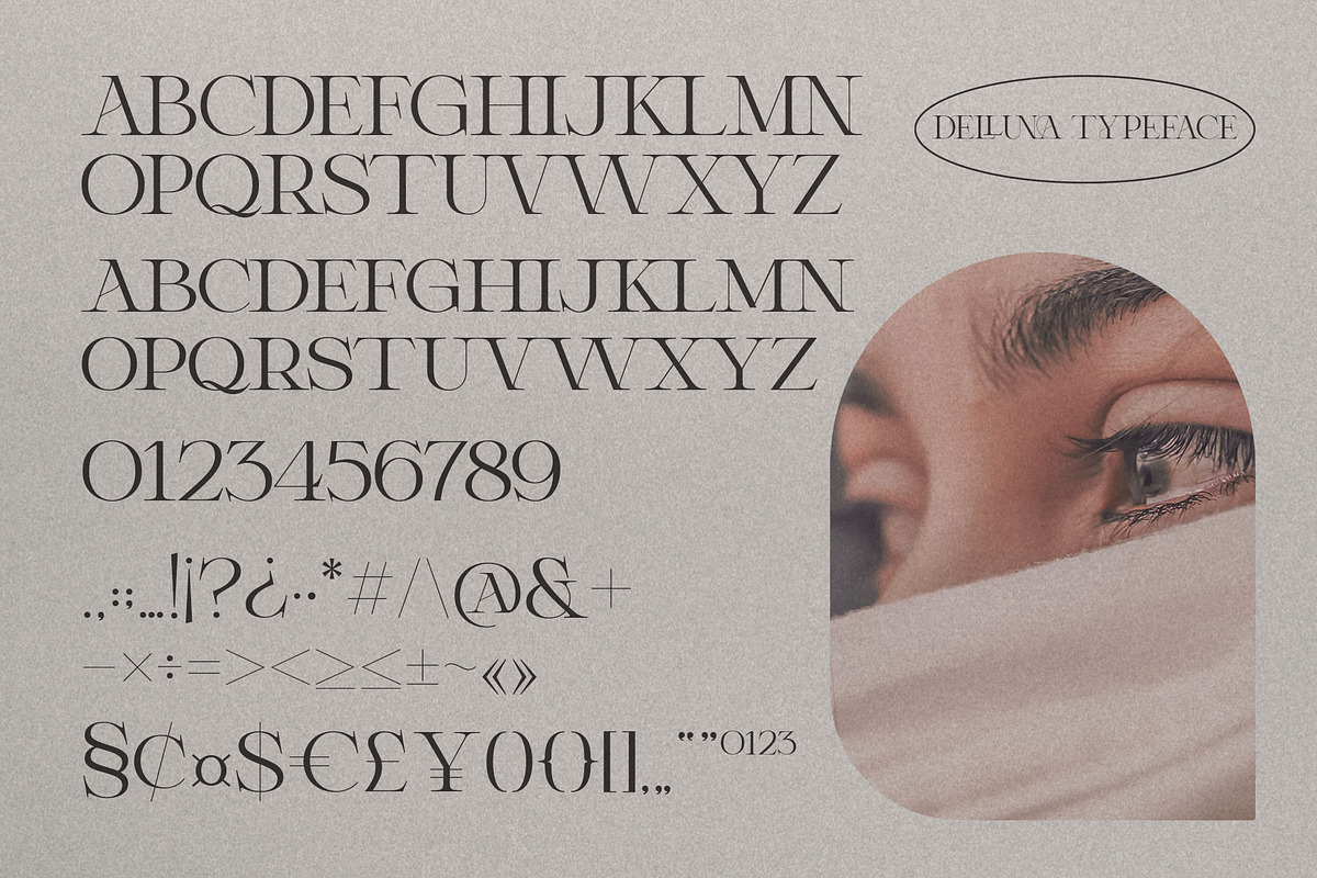 Delluna | Ligature Serif Family, a Serif Font by Krismagraph (Photo 6 of 14)