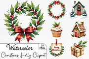 Christmas Holly Clipart Bundle, an Illustration by CrexoraLab (Thumbnail 1 of 5)