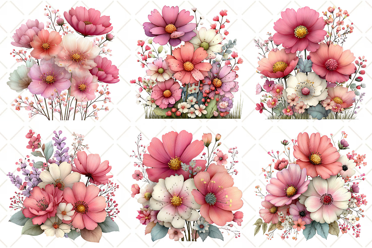 Watercolor Wildflower Clipart, an Illustration by Black Bird Studio (Photo 3 of 5)