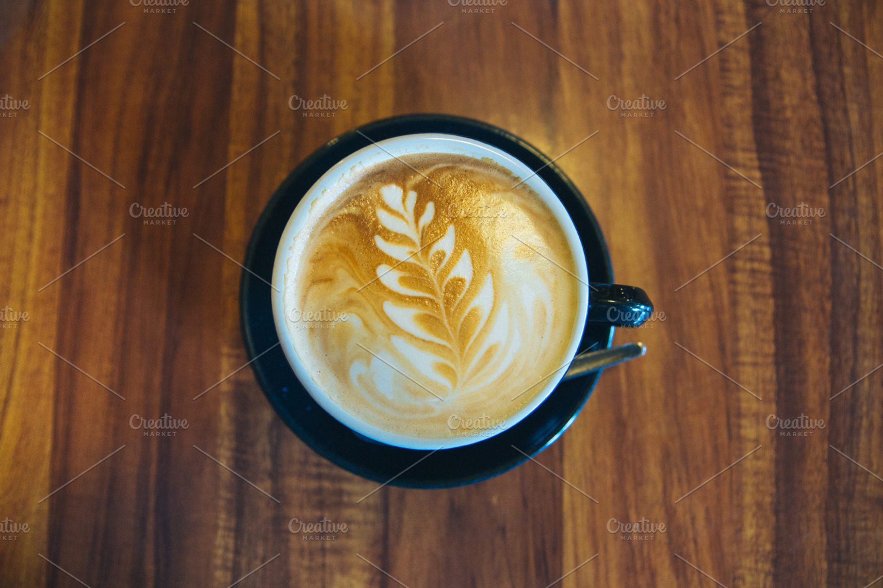 Latte Art In Coffee Cup
