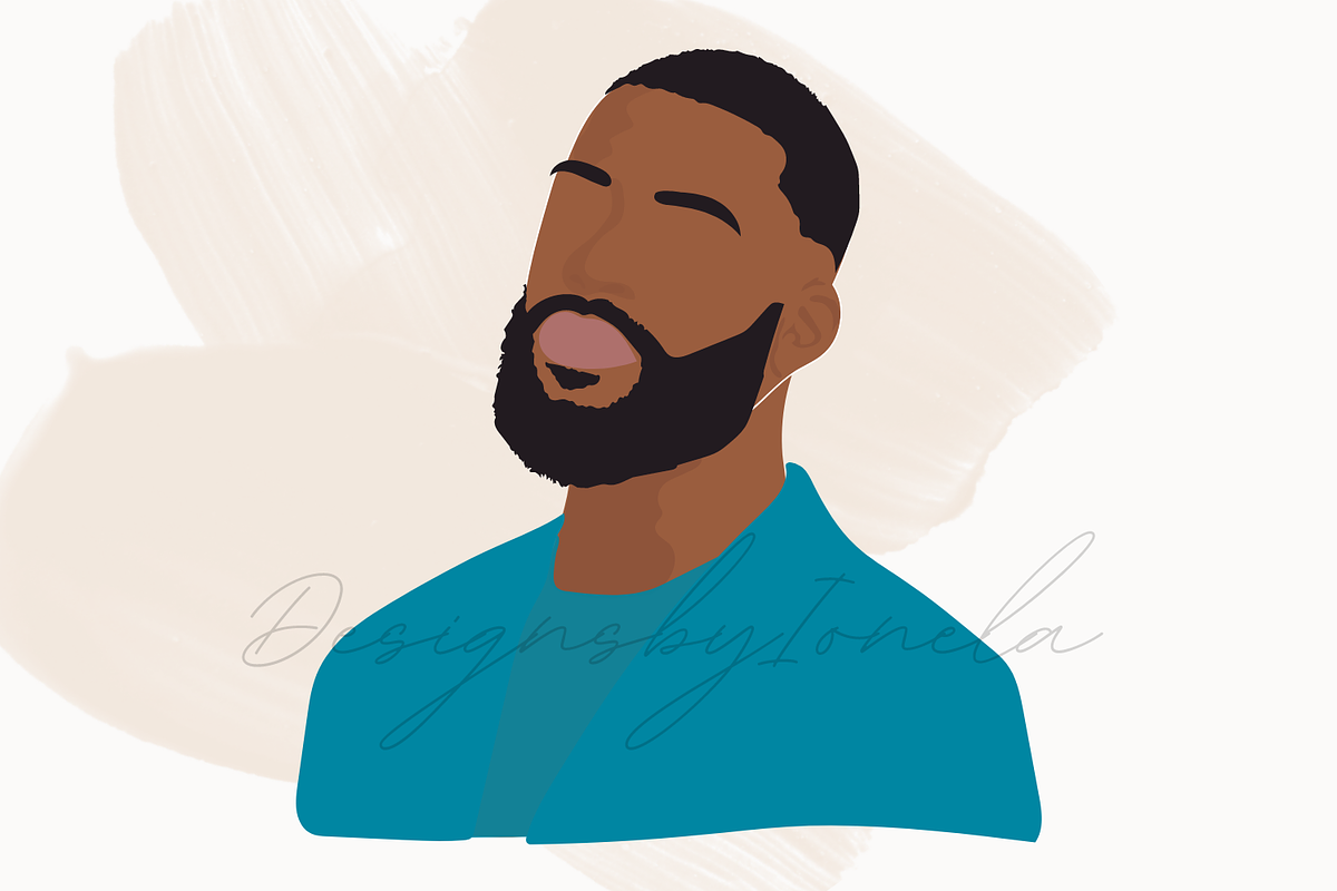 Black Male Abstract Clipart Bundle, a Person Illustration by designsbyionela (Photo 2 of 3)