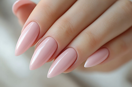 Beautiful woman's hands with pink nail manicure, a Beauty & Fashion Photo by AlyaAnd