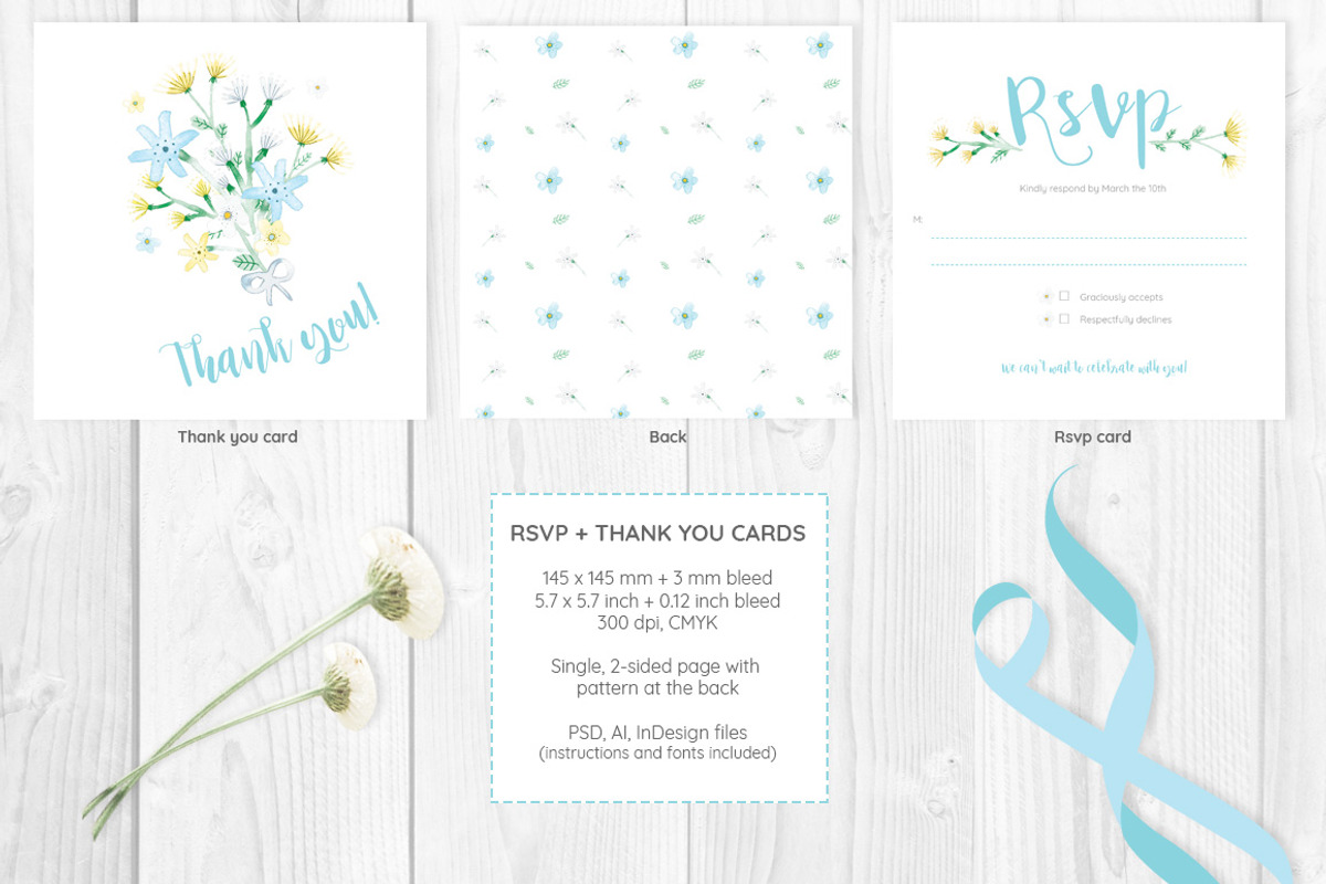 Wild Flowers Wedding Set, an Invitation Template by SimpleThings (Photo 4 of 12)