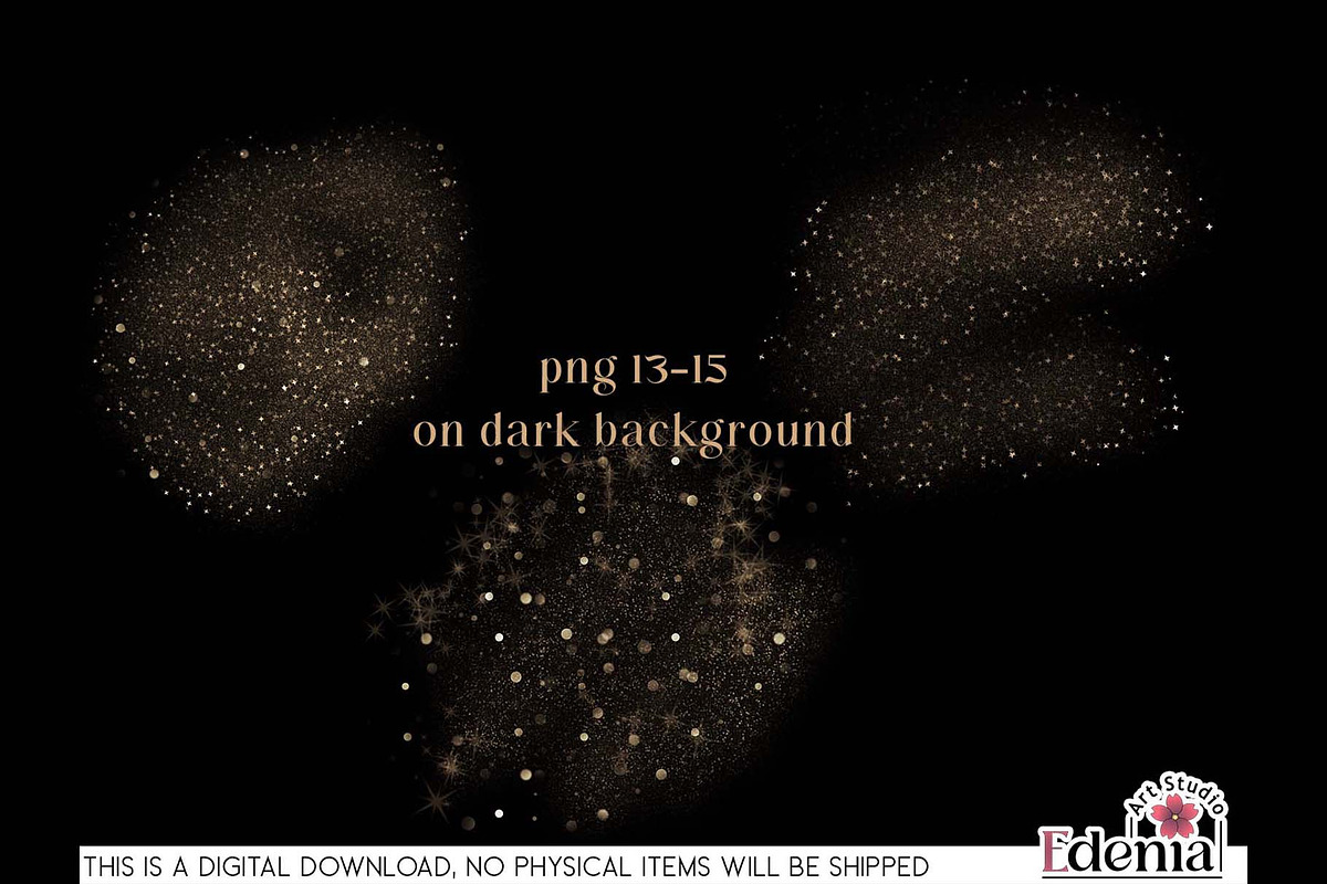 Gold Glitter Overlays Sublimation, a Decorative Illustration by EdeniaArtStudio (Photo 13 of 15)