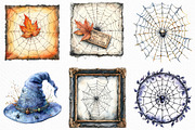 Watercolor Halloween Spider Web PNG, an Illustration by Craft Nest (Thumbnail 5 of 6)