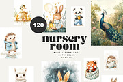 120 Animal Nursery Posters, an Animal Illustration by NassyArt (Thumbnail 7 of 10)