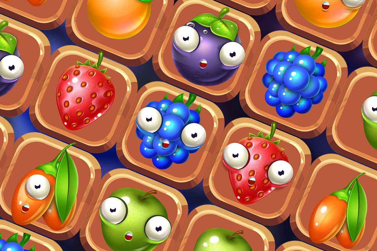 Set of Colorful Fruits, an Object Graphic by JUBO (Photo 4 of 5)