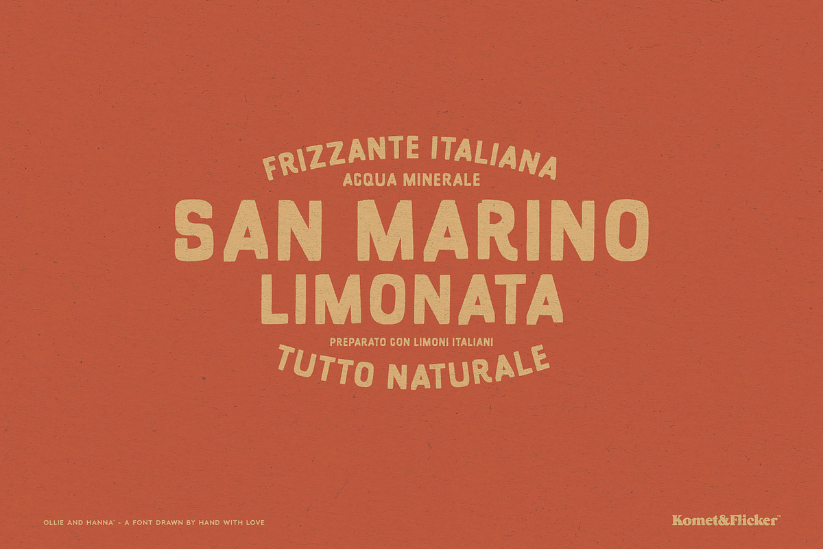 Ollie and Hanna, a Sans Serif Font by Komet & Flicker (Photo 7 of 13)