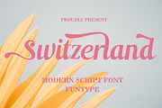Switzerland, a Script Font by Funtype (Thumbnail 1 of 14)