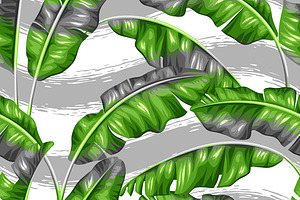 Patterns With Banana Leaves.