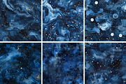 Navy Painted Galaxy Seamless Pattern, a Pattern Graphic by PrintablesByFranklyn (Thumbnail 3 of 4)