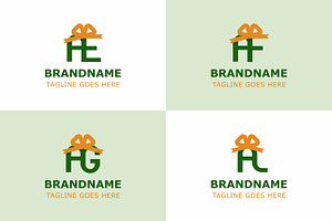 Letters AE AF AG AL Gift Logo Set, a Branding & Logo Template by Pray Art Design Studio