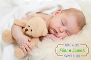 Birth Announcement Photo Overlays, a Layer Style Add-On by Photography Planet (Thumbnail 4 of 5)