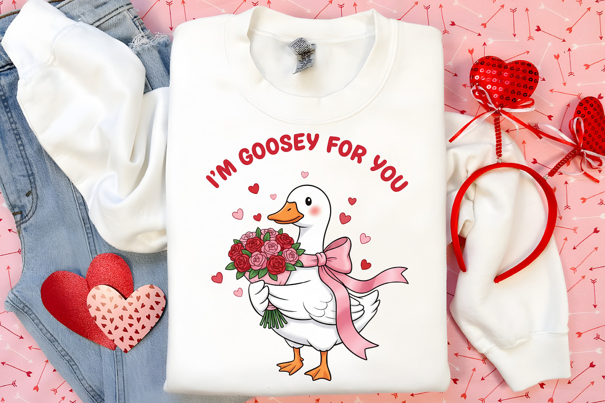 I'm Goosey For You Png, Valentine's, an Illustration by Canvas Craft (Photo 5 of 7)