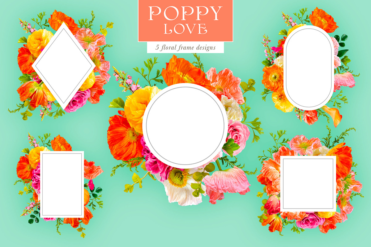 Poppy Love Floral Clip Art, an Object Graphic by Eclectic Anthology (Photo 15 of 18)