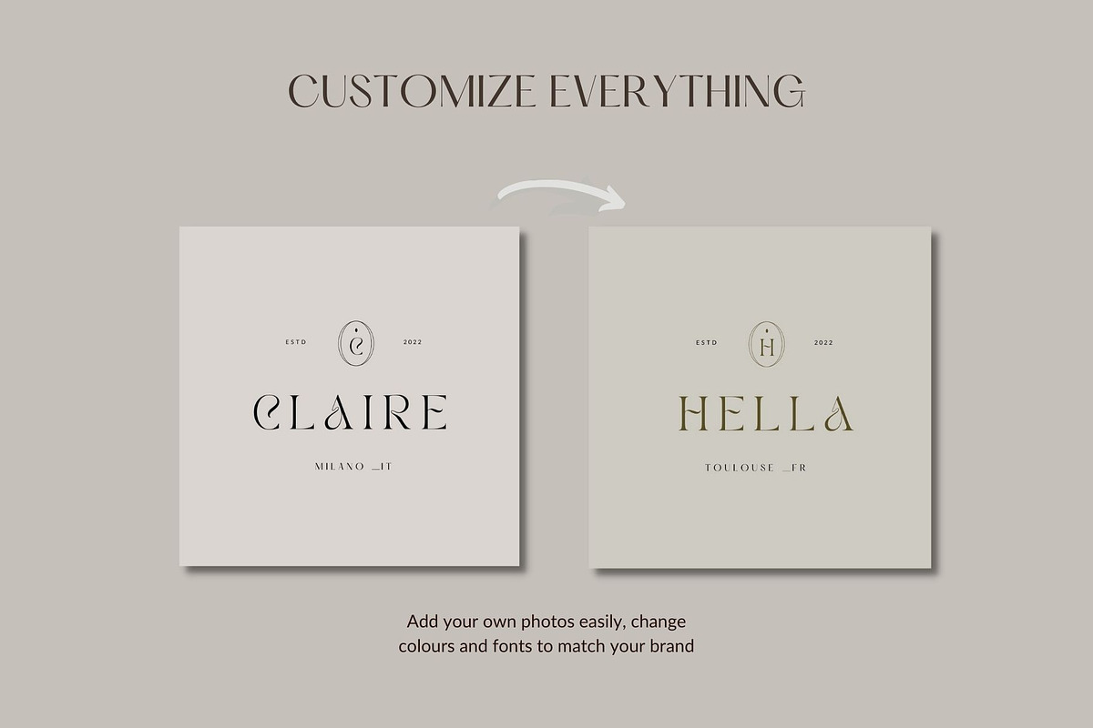 CLAIRE Elegant Templates IG Canva, a Social Media Template by Studio Suvelle (Photo 5 of 7)
