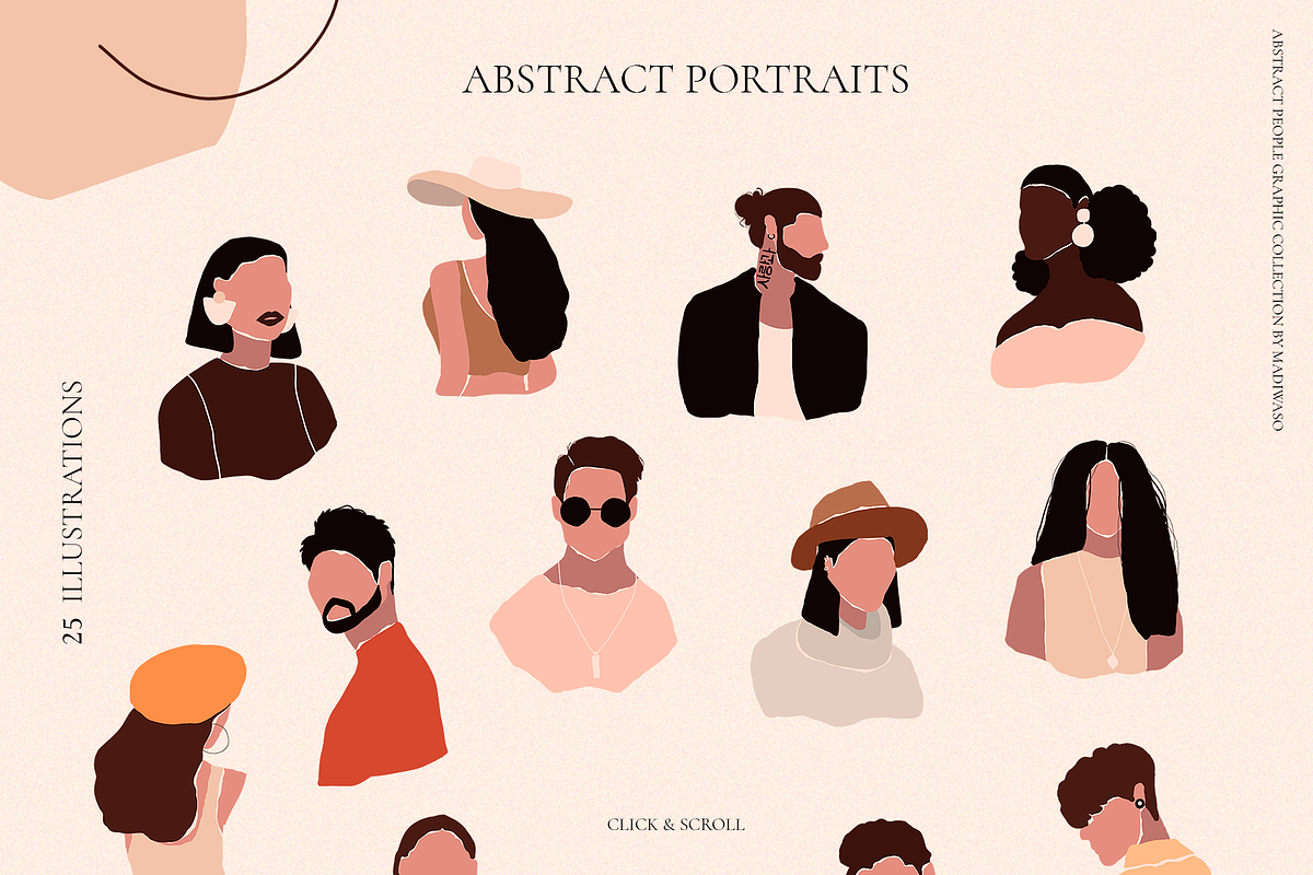 Abstract People prints modern art, a Person Illustration by Madiwaso (Photo 9 of 12)