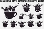 Mountain Coffee Cup Design Bundle, an Illustration by yasushie (Thumbnail 1 of 31)