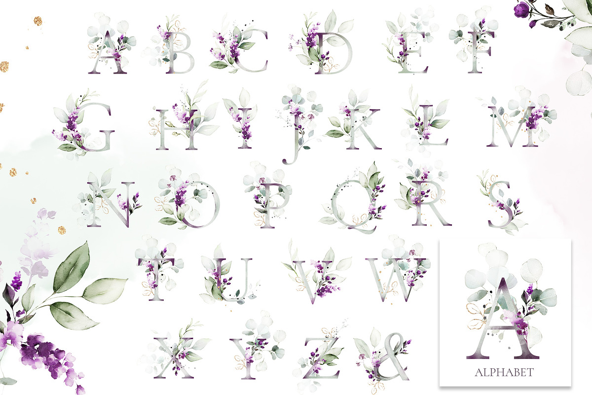 Watercolor Lavender Wedding flowers, a Decorative Illustration by Lisima (Photo 3 of 10)