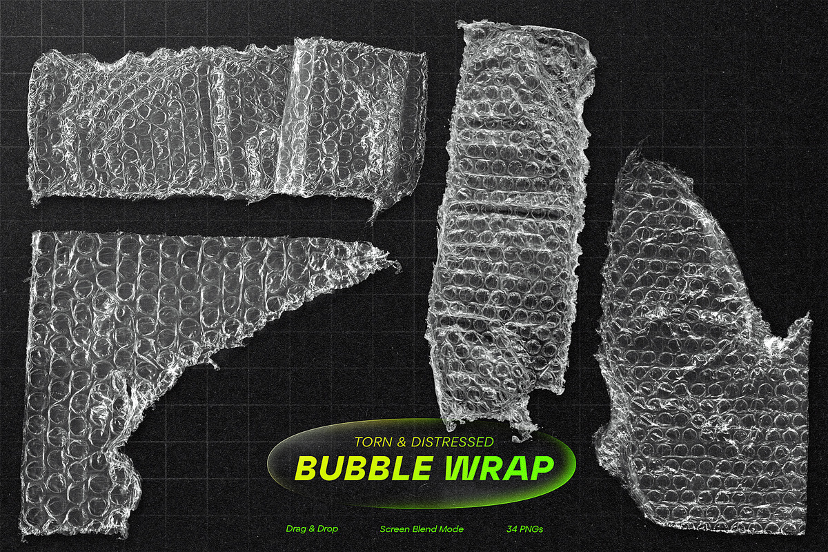 Torn & Distressed Bubble Wrap, a Texture Graphic by Meglenov (Photo 7 of 14)