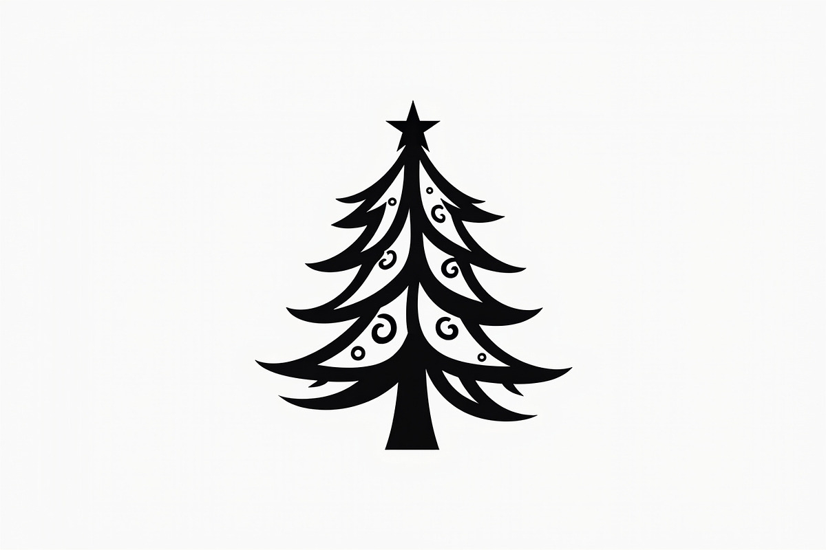 Christmas Tree Vector Art, an Illustration by jahid234 (Photo 8 of 9)