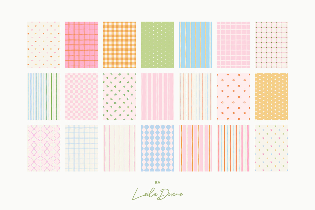 Spring Charm Clipart & Patterns, an Object Graphic by Leila Divine (Photo 17 of 17)