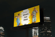 Night Billboard Mockup Template, an Advertising Mockup by GearShift (Thumbnail 2 of 4)