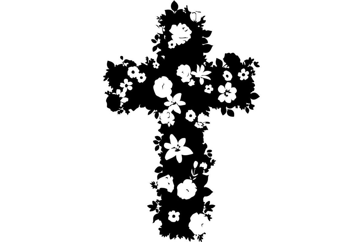 Floral Cross Silhouette, an Object Graphic by Creativeshirt (Photo 2 of 20)