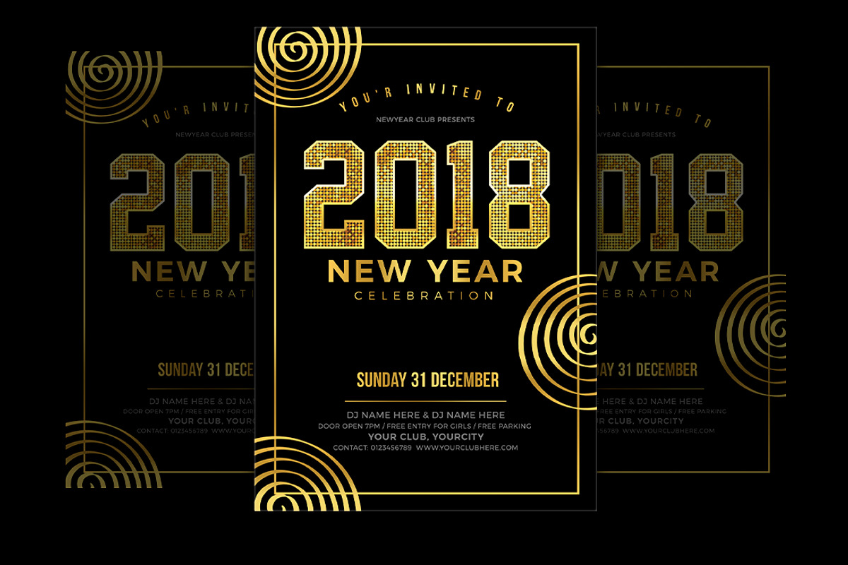 New Year Flyer, a Flyer Template by DesignWorkz (Photo 1 of 2)