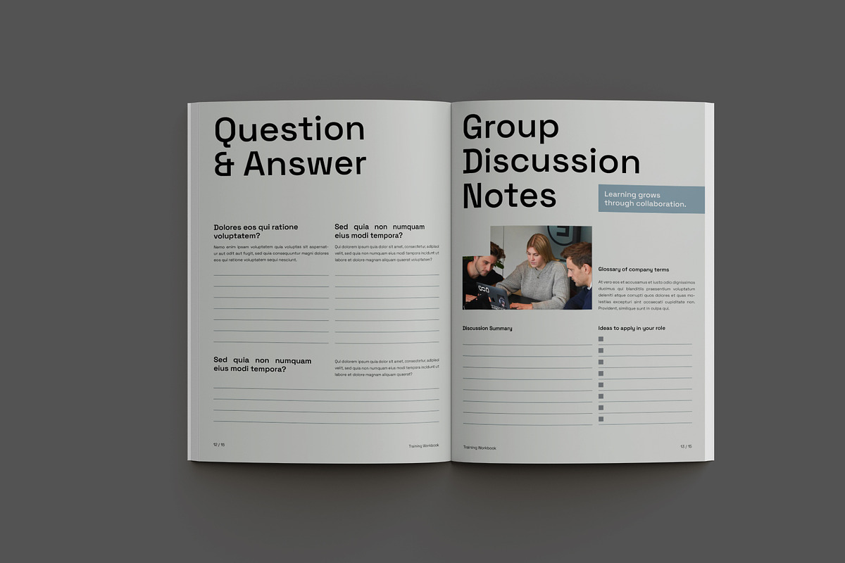 Corporate Training Workbook, a Brochure Template by Neermana (Photo 9 of 10)