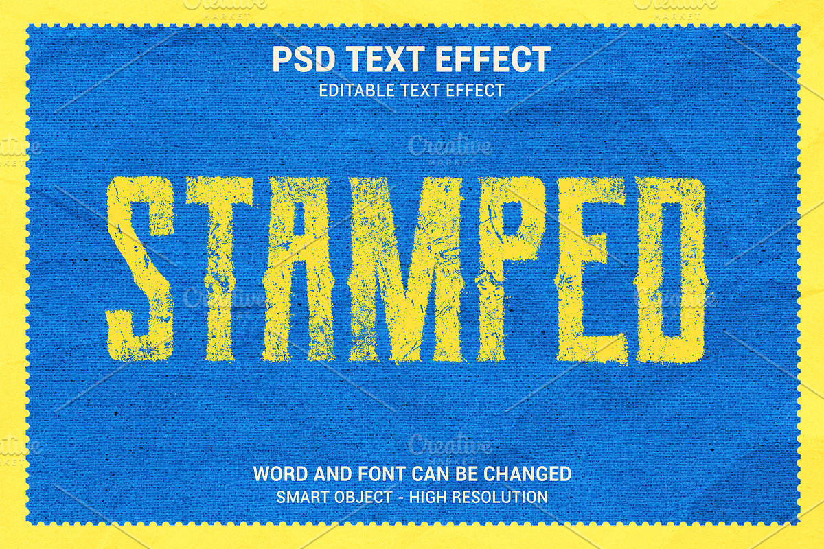 Grunge Rubber Stamp Text Effect, a Layer Style Add-On by bdrobin (Photo 2 of 2)
