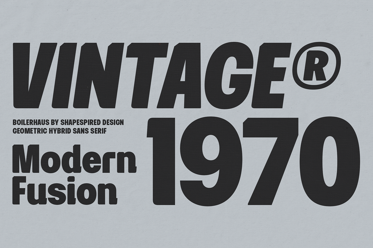 Boilerhaus - Hybrid Geometric Sans, a Sans Serif Font by Shapespired Design (Photo 5 of 13)