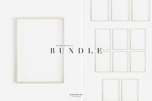 Thin Wooden Frame Mockup Bundle